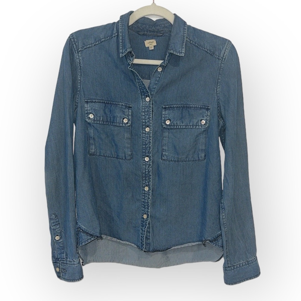 Aritzia Wilfred Blue Denim Shirt size small
